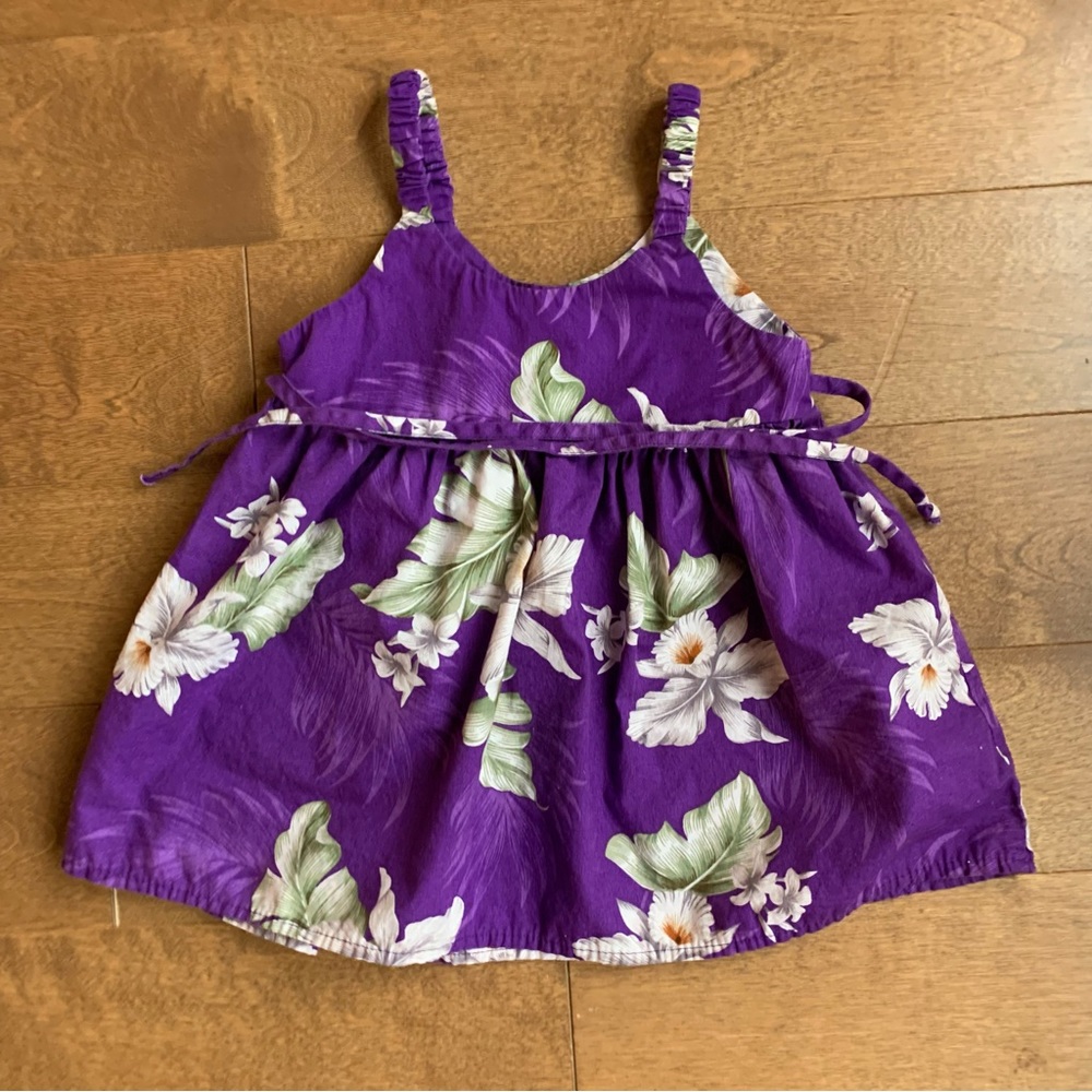 2/$10 ALOHA REPUBLIC Baby girl Hawaiian dress 6m *fits bigger